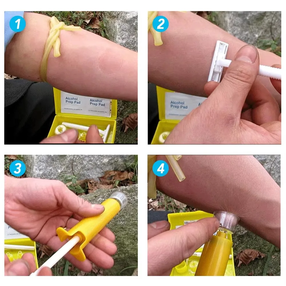 Camping Venom Extractor Snake Insect Bite First Aid Kit Outdoor Emergency Survival Rescue Venomous Bee Bite Vacuum Detox Pump first aid kit survival tool venom extractor