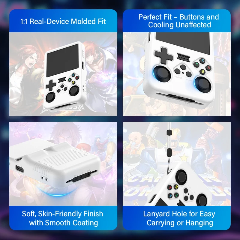 Enhanced Gaming Console Accessories: Portable Storage Bag with Silicone Protective Case and Screen Shield Kit