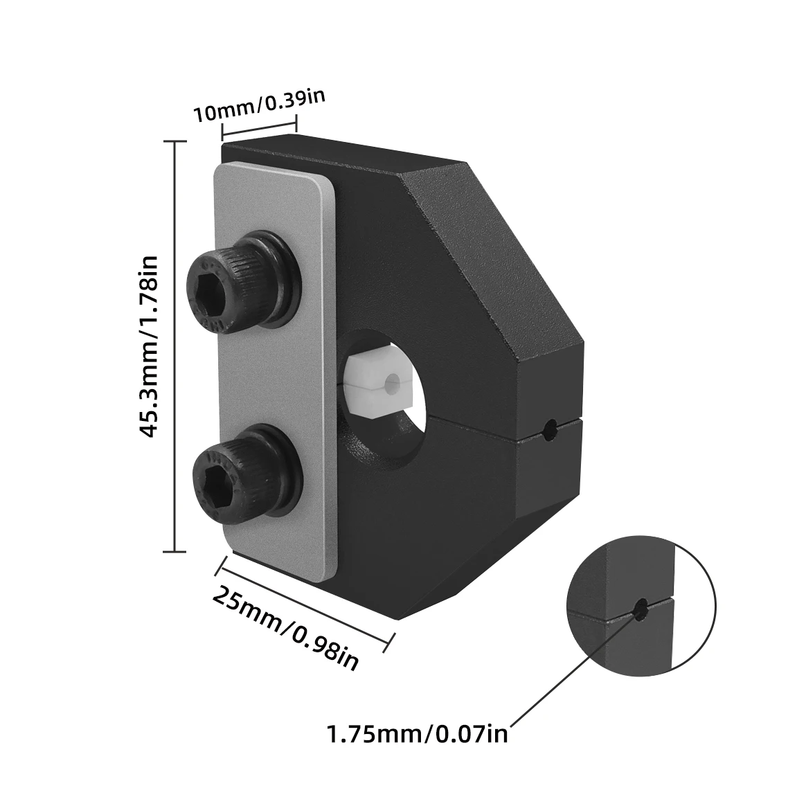 Printer Parts Filament Welder Connector Ender Pro Aluminum Block 1.75 mm Pla Abs Sensor com Allen Key Tool 3d - Imagem 5