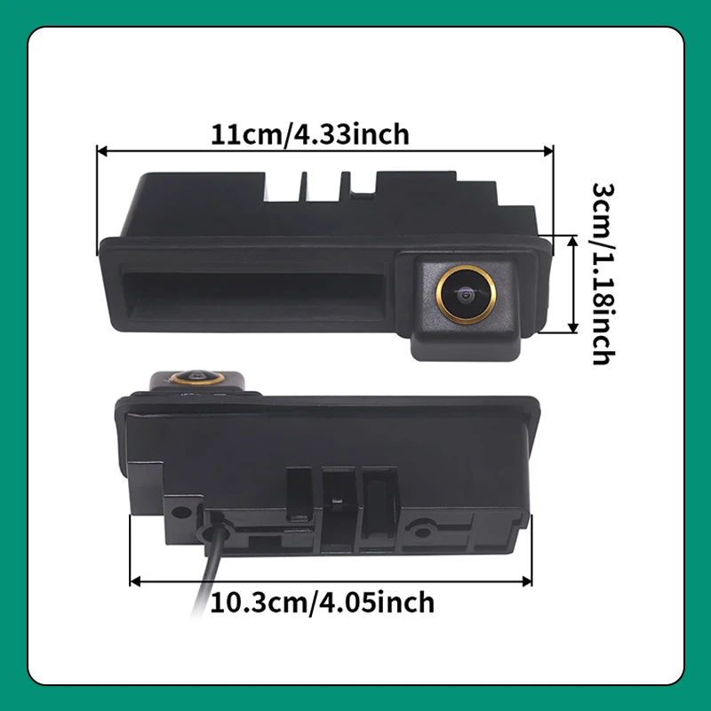 아우디 A3 8P S3 8P A6 C6 4F S6 RS6용 AHD 다이나믹 트레이저리 차량 후방 카메라, 야간 투시 방수 백업 카메라