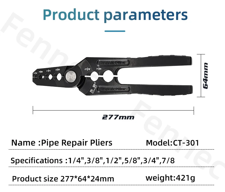 Ghbunuz 銅管ラウンダー、CT-301、パイプ修理用ラウンドプライヤー