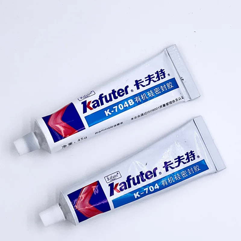 

Kafuter Silicone Industrial Adhesive 45g K-704 704B RTV Silicone Rubber black White Transparent Glue diy panel glue