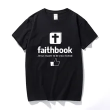 Camiseta de algodón de manga corta con Jesús wants to be your friend, faith book