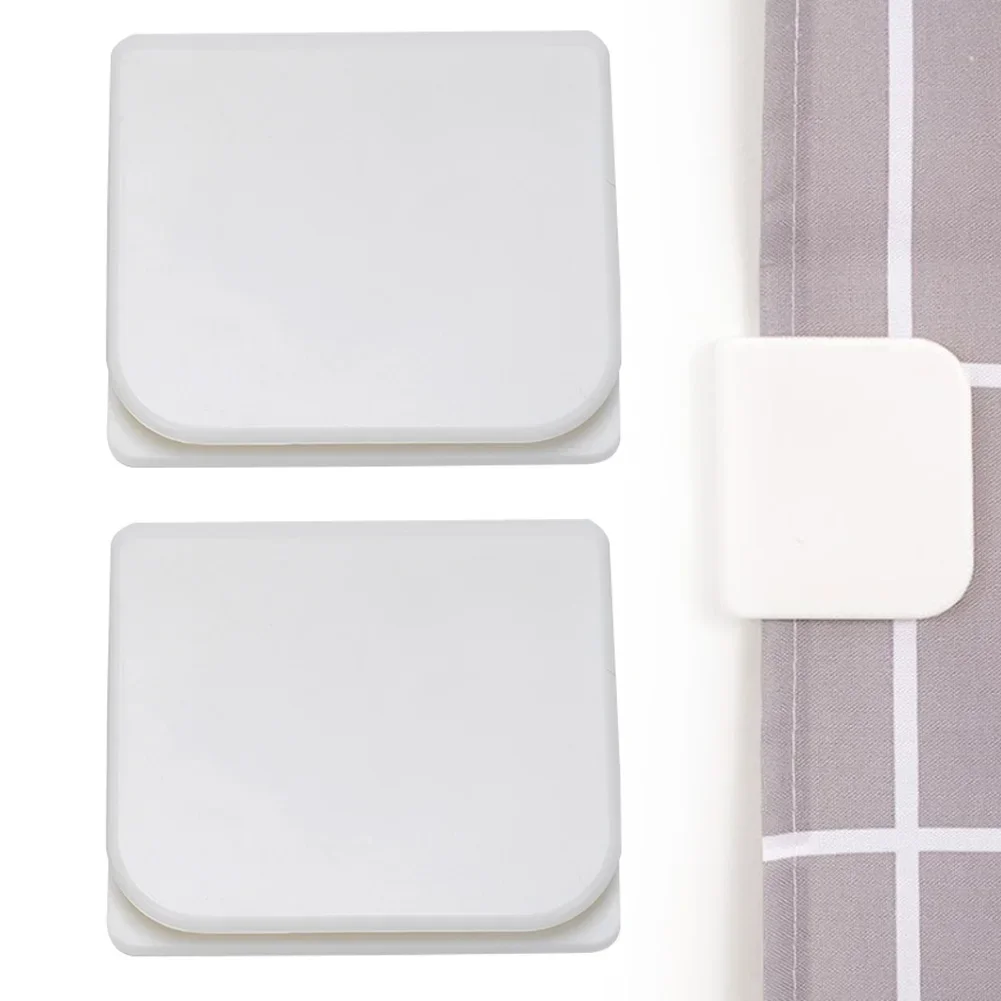 2pcs Shower Curtain Clips Anti Splash Clips Holder Hooks New ABS Viscose Curtain Fixing Clip For Bedroom Shower Hooks