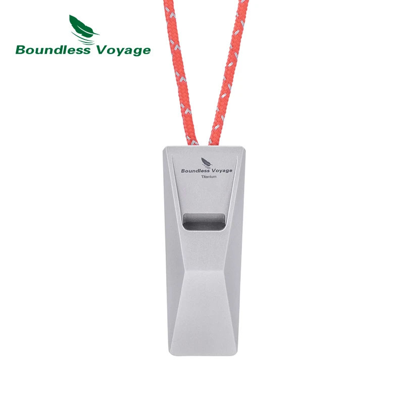 Boundless Voyage Titanium Whistle Emergency Survival Safety Whistles with Lanyard Loud for Outdoor Camping Hiking Coaches