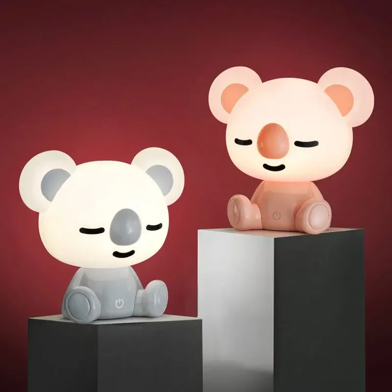 

Cute Animal Night Lights Led Cartoon Kids Baby Night Lamp Bedroom Decoration stand Sleep Light Fixtures Children Bedside Night
