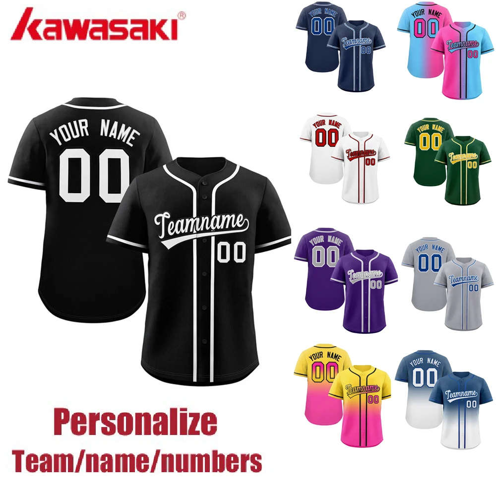 Men Women Baseball Jersey Custom Team Shirt Print Person Name Number Stripe Hip Hop Sportswear Baseball T-shirt baseball jersey