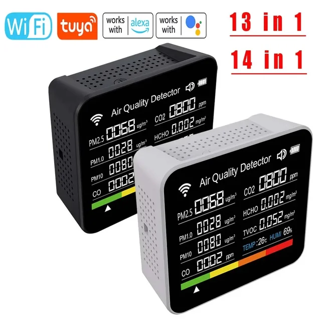 WIFI Air Quality Monitor CO2 Detector Real Time Monitoring 1