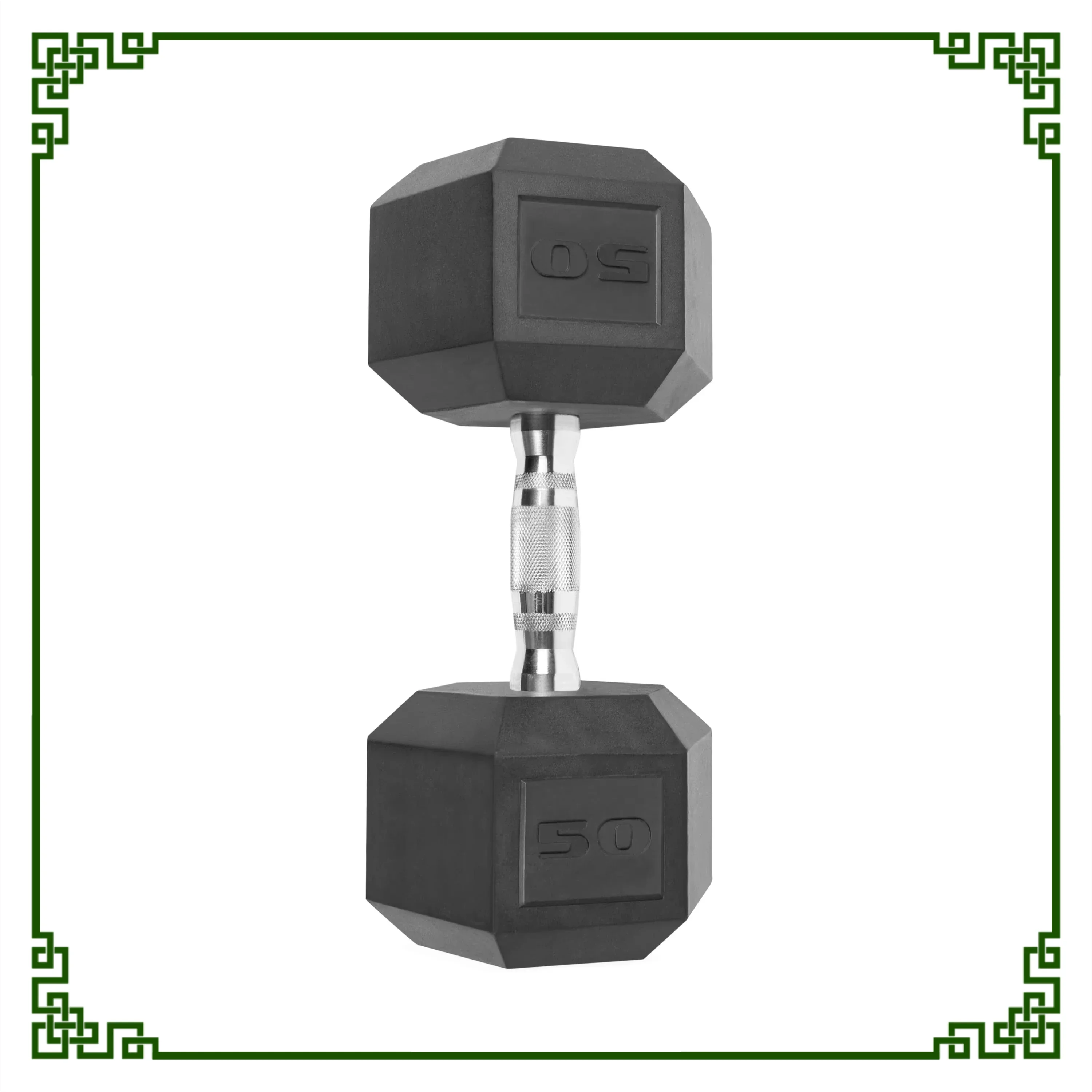 20lb Rubber Hex Dumbbell Pair 3