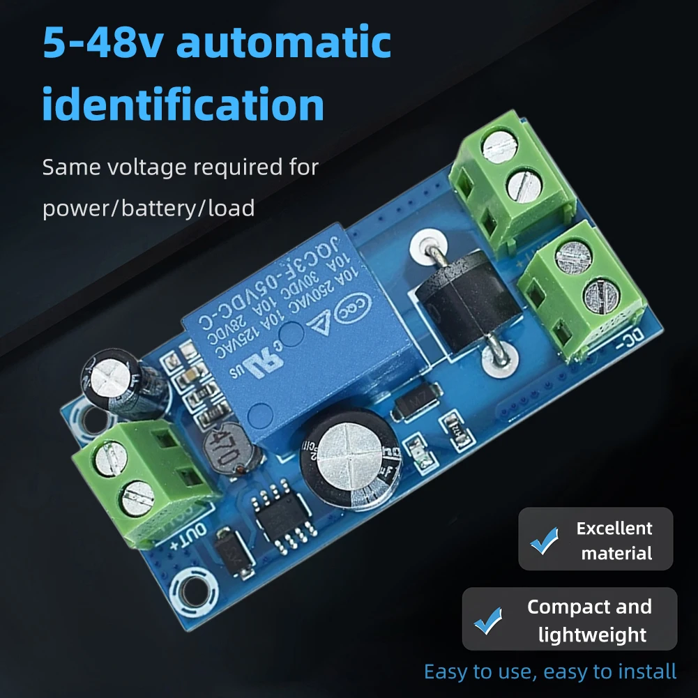 Lithium Battery Module DC5V-48V Backup Battery Switching Module Charging Automatic Switch Adapter Electronic Accessories