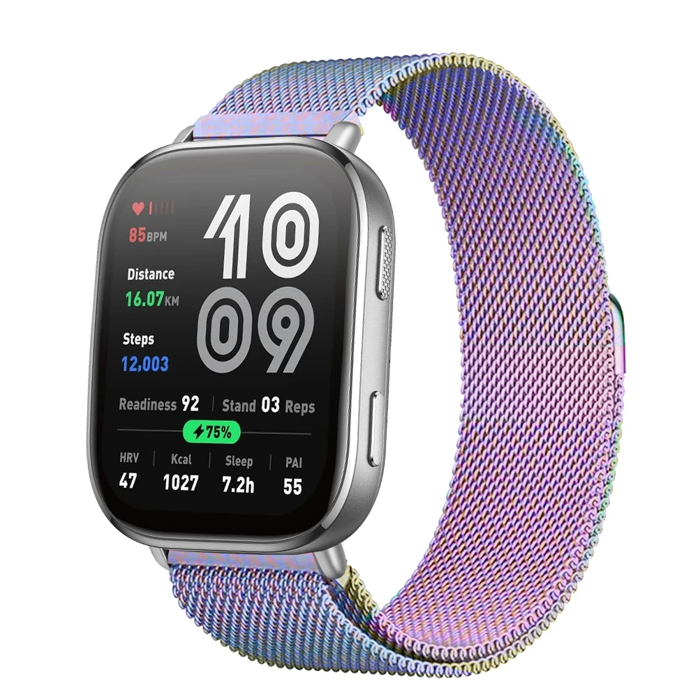 Magnetic Metal Mesh Smartwatch Wristband - 22mm Strap Bracelet