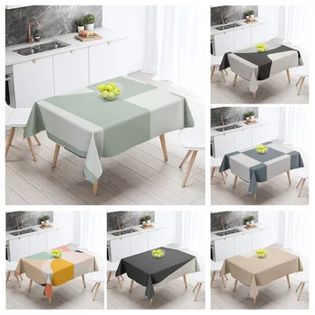Abstract geometric tablecloth Waterproof stain resistant Party decoration Restaurant Cafeteria Tablecloths for dining table 140X200 cm 1