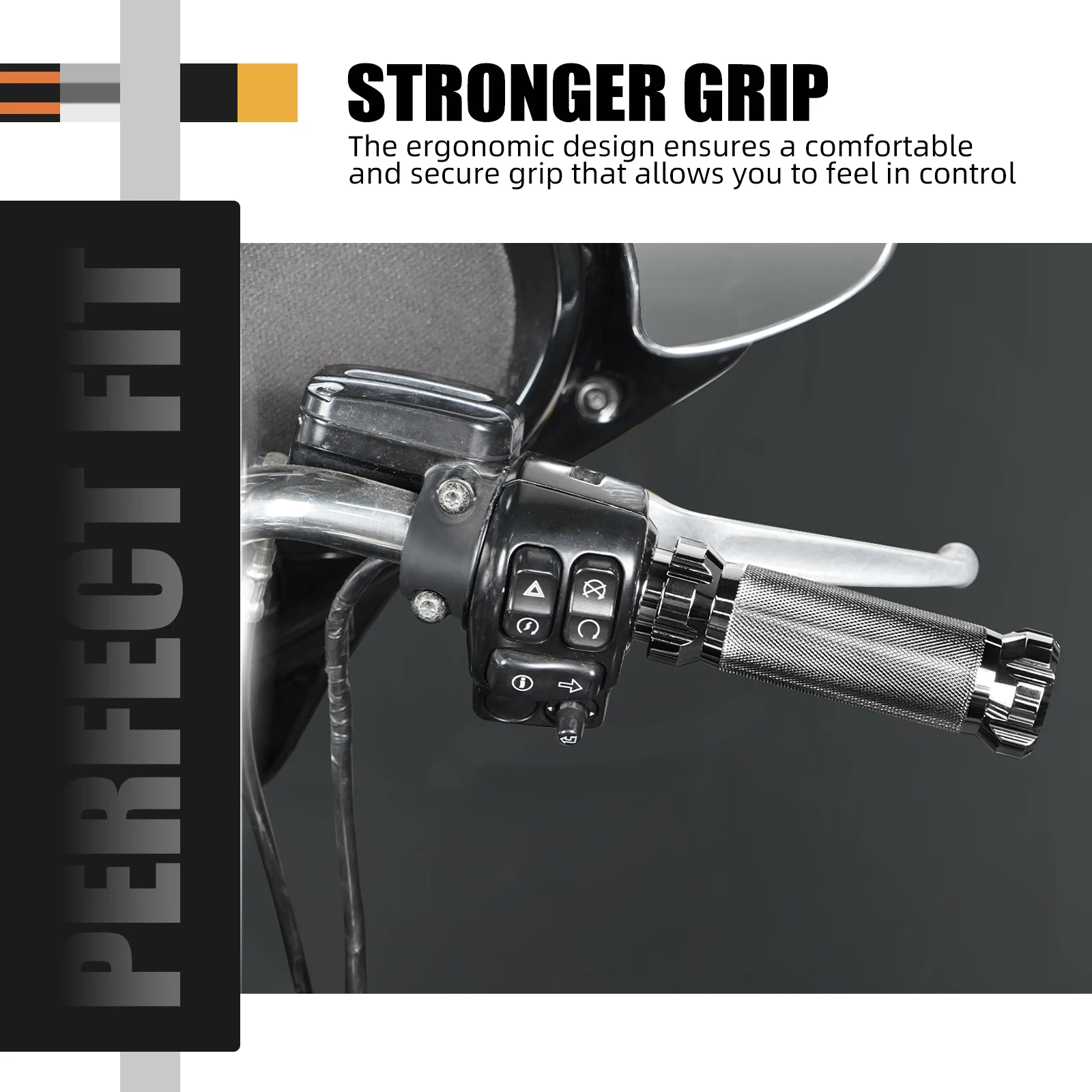 Für Harley Street Glide FLHX /Special 2014-2023 Lenkergriffe Road Glide FLTRX/Special Road King FLHR Softail Standard Low Rider Fat Bob Fat Boy Electra Glide Tri Glide Ultra Limited – Detail 3