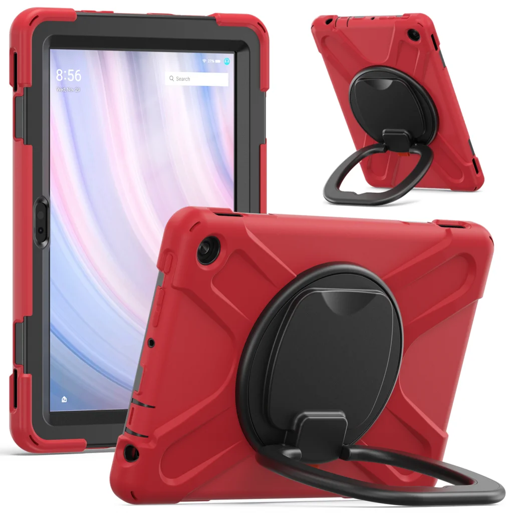 360° Rotating Multi-Layer Protective Case with Shoulder Strap and Handle Grip