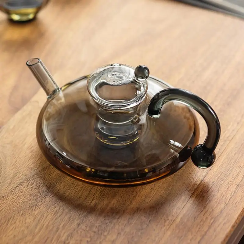 600ml Glass Teapot with Infuser Heat-Resistant Tea Infuser Pot Glass Electric Kettle Hot Tea Maker with Handle Teapot and Warmer