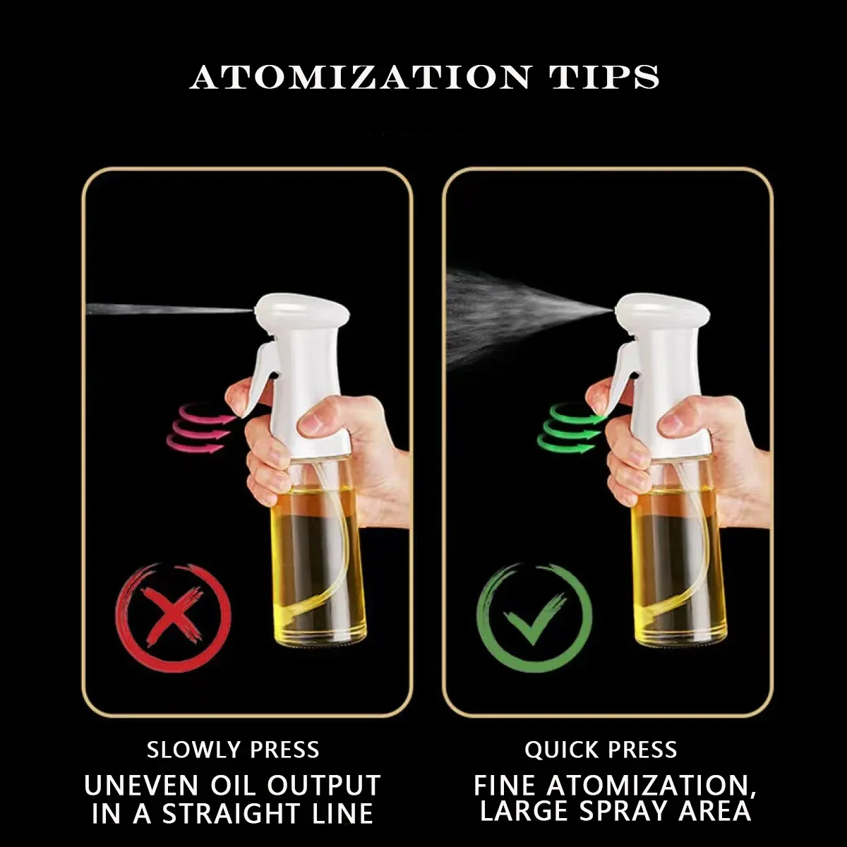 200/300/500ml Oil Spray Bottle BBQ Cooking Olive Oil Sprayer Kitchen Baking Spray Empty Bottle Vinegar Dispenser