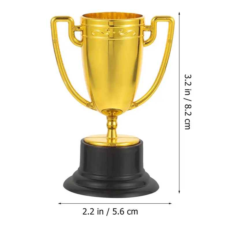 Plastic Gold Winners Medals Trophy 8Pcs Children Prize Awards Toys For Kids Birthday Party Favors Pinata Fillers