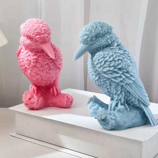 3D Branch Parrot Candle Silicone Mold DIY Handmade Creative Scented Candle Desktop Decoration Ornaments Epoxy Resin Molds