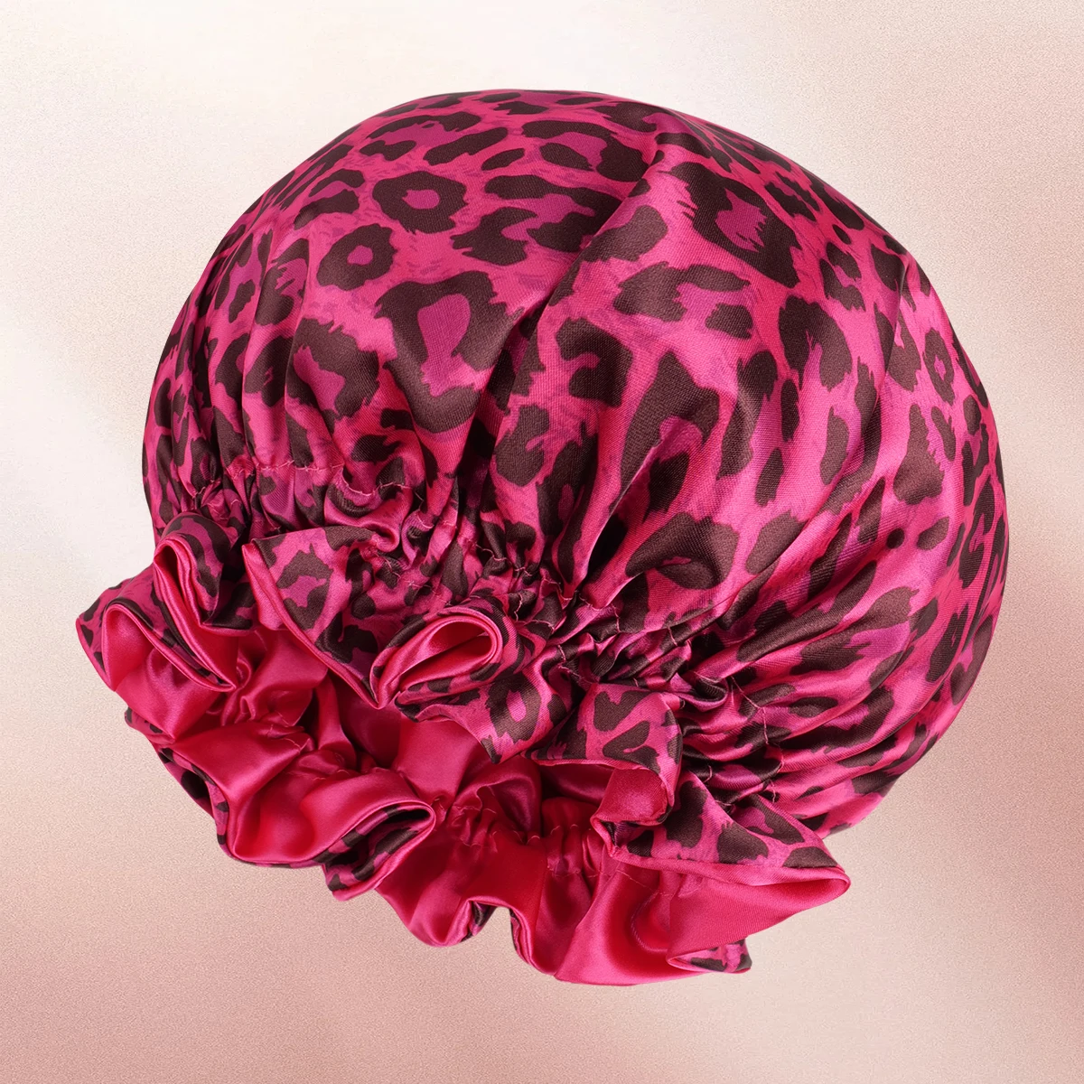 1Pc Leopard Print Sleep Cap - Soft 2-Layer Hair Protector for Natural & Synthetic Wigs 4