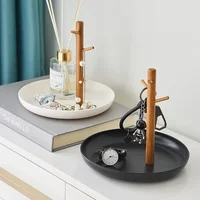 2024 New Nordic Bamboo Tree Branch Storage Tray Living Room Desktop Key Hanger Jewelry Display Frame 1