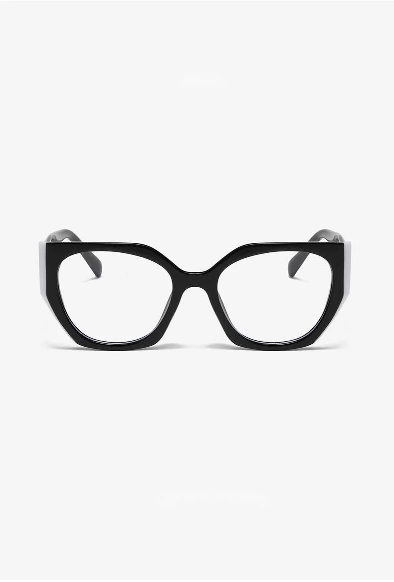 New Splicing Color Contrast European and American Personalized Cat Eye Flat Mirror Anti Blue Light Net Red Eye Frame Trendy Decorative Mirror Frame_voghion.com