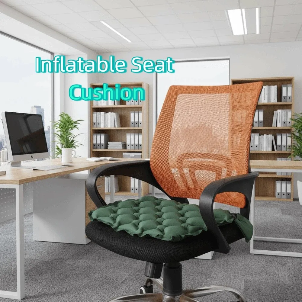 Foldable Inflatable Seat Cushion Moisture-proof Space-saving Camping Chair Mat Lightweight Water Resistant Car Seat Cushion