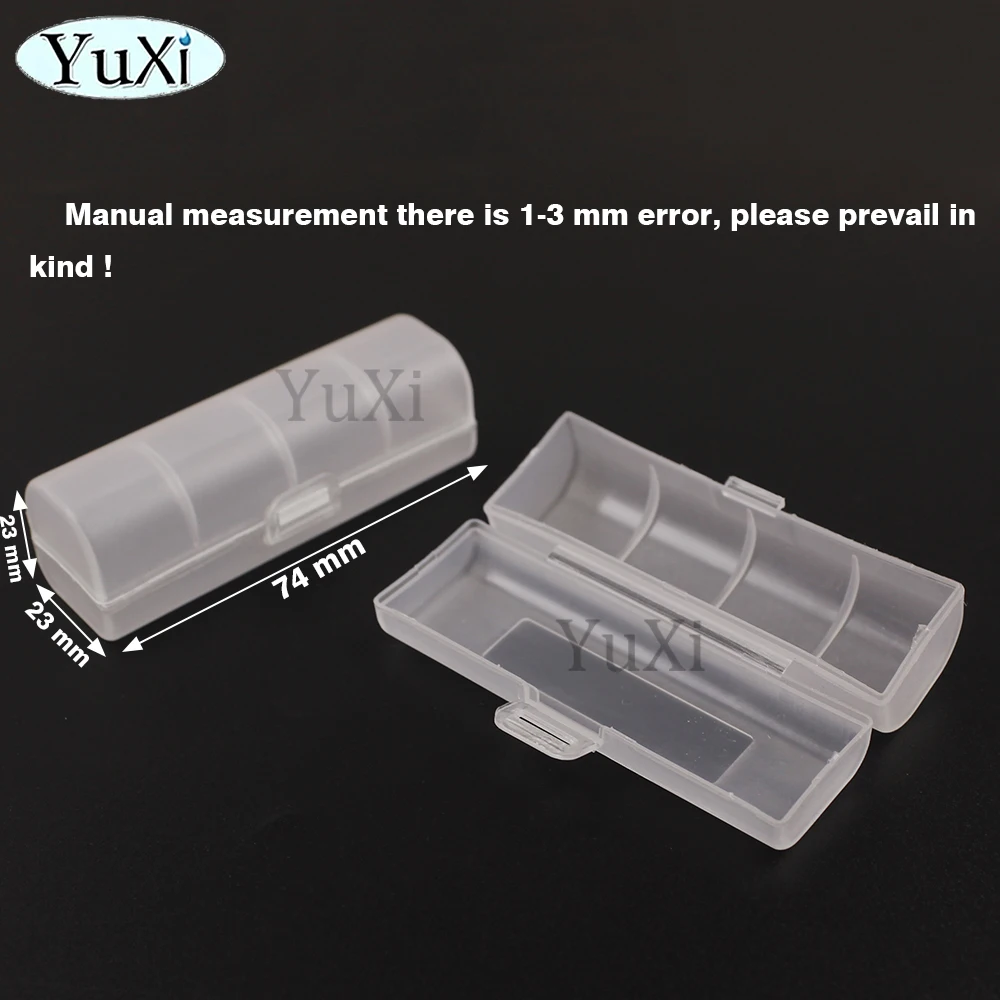 10Pcs 배터리 홀더 보관 상자 18650 16340 배터리 휴대용 Batterij 주최자 상자 하드 투명 플라스틱 케이스 2 슬롯