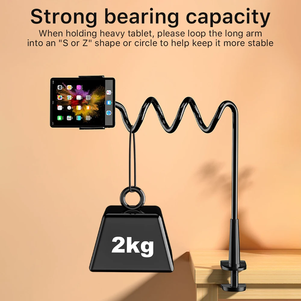 Casepoke-mesa de Cabeceira Tablet Stand Braçadeira de Braço Longo Ajustável Adequado para Ipad Samsung Xiaomi 411 - Imagem 5