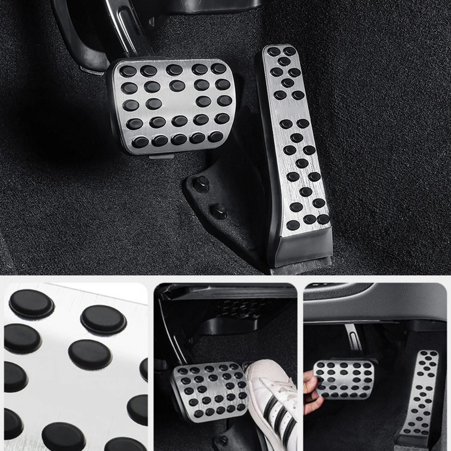 Car Accessories Aluminum Alloy Brake Gas Pedal Pads Cover 2pcs For Mercedes Benz E Class W214 S214