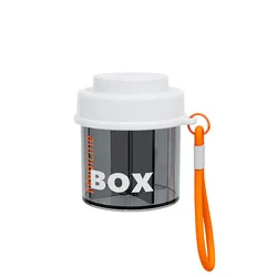 Compact 4 - Grid Pill Organizer and Medicine Storage Box (White)