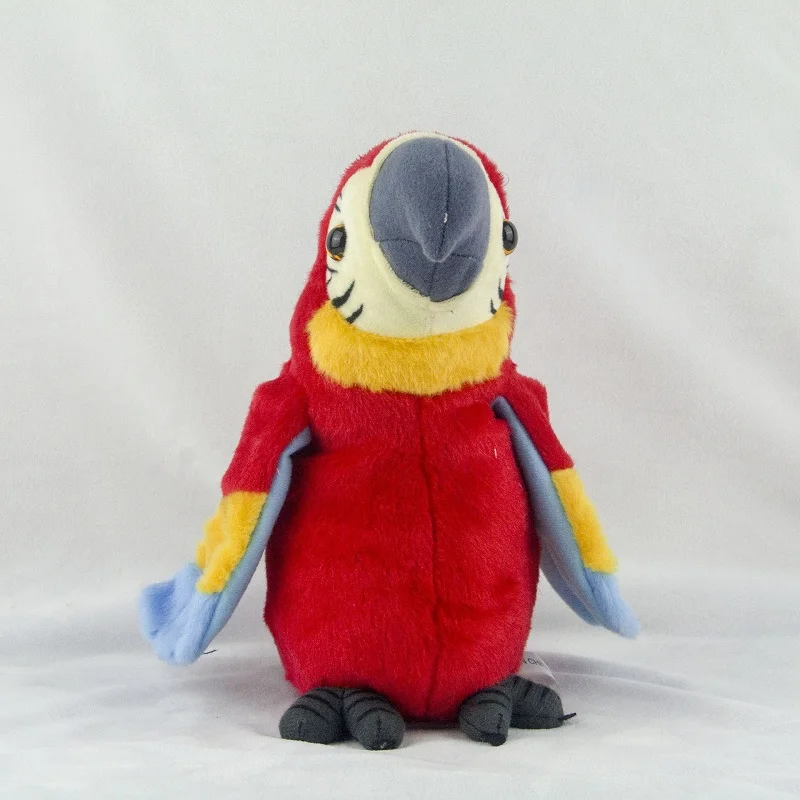 Sprekende papegaai pluche speelgoed interactieve knuffel kind_voghion.com