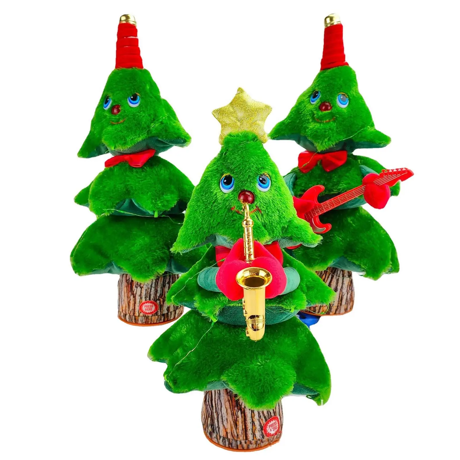 

Christmas Tree Doll Singing Adorable Stuffed Singing Xmas Tree Plush Toy for Holiday Birthday Present Bedroom Decorations Cafe