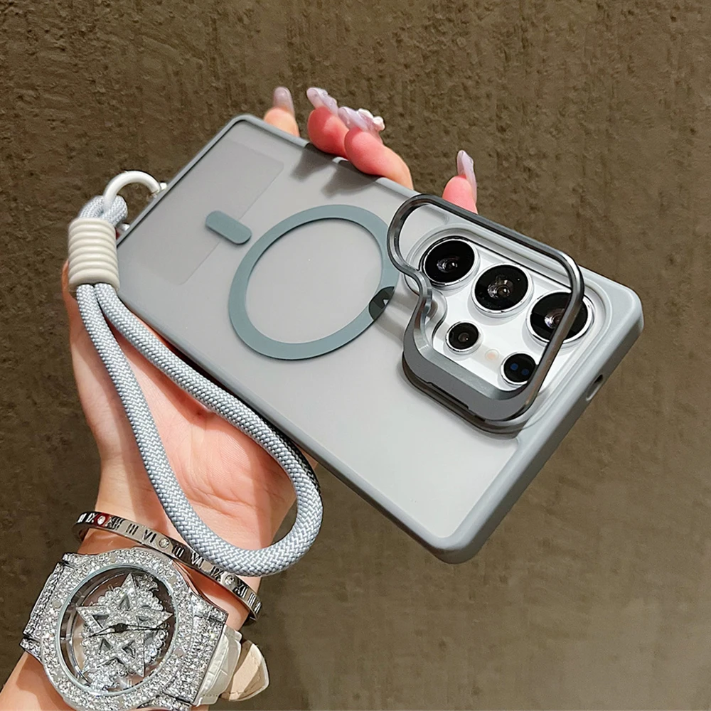 Magnetic Lens Bracket Lanyard Stand Phone Case 2