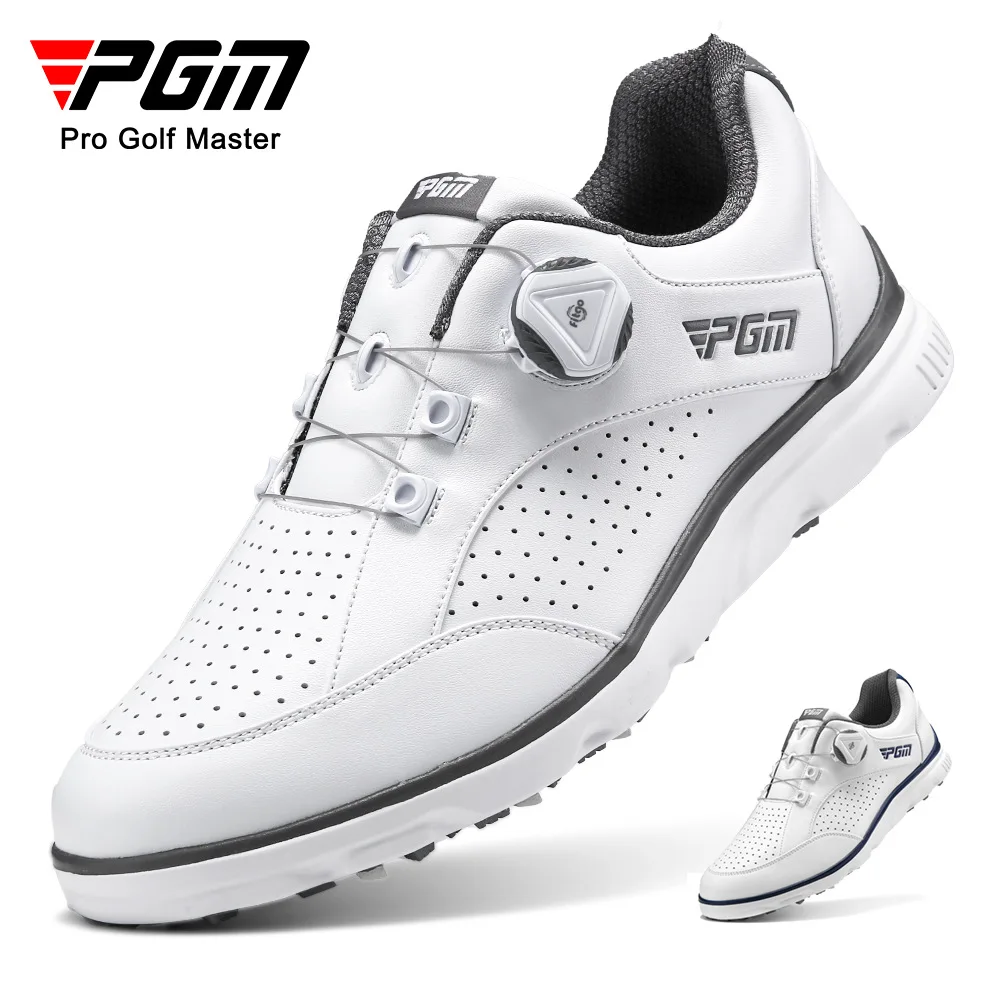 PGM Men Golf Shoes Knob Shoelaces Anti-side Slip Waterproof Men's Sports Shoes Sneakers XZ245 golf shoes