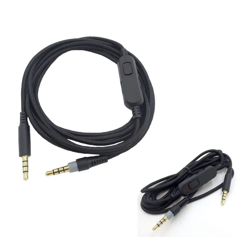 

2M 3.5mm Male To Male AUX Adapter Gaming Headset Audio Cable Cord For HyperX Cloud Mix Cloud Alpha Headphone Volume Control Line