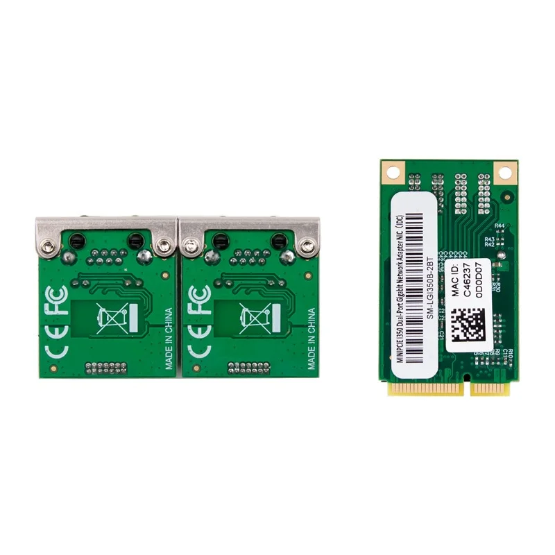 미니 PCI-Express ST7543 듀얼 포트 기가비트 서버 산업용 네트워크 카드 재고 있음