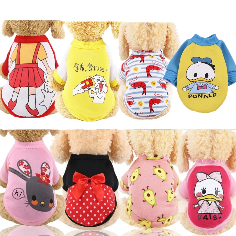 

Dog Winter Clothes Cartoon Print Pet Dog Clothes Jacket for Small Dogs Chihuahua French Bulldog Teddy Costume Pets Clothing