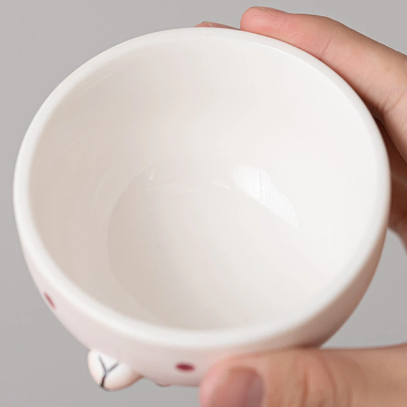1-6pcs Shiba Inu Series Teacups Ceramic Tea Cups Chinese Kungfu Gongfu Teacup Cute Puppy Household Drinkware Teaware Gift Box
