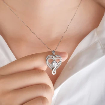 New Year Gift To My Love Eternal Heart Double Layered Heart Shaped Necklace With Gift Box Gilrfriend Wife Valentine's Day Gifts