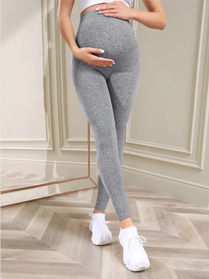 Women's Maternity Leggings Over The Belly Pregnancy Yoga Pants Active Wear Workout Leggings 5