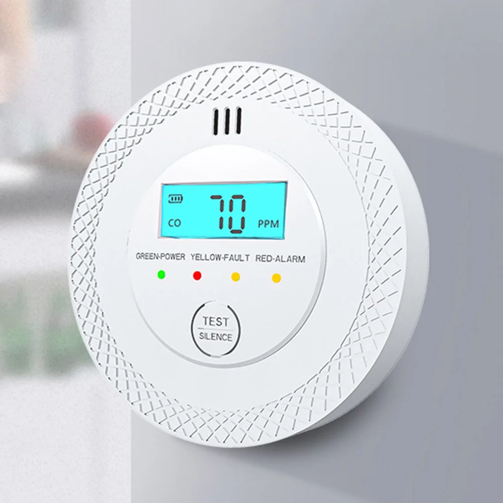 LED 배터리 구동 일산화탄소 알람 감지기, 연기 및 일산화탄소 감지기 알람, 85dB 고감도 경고