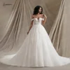 BEPEITHY Customized Sweetheart Glitter Princess Wedding Dresses For Women 2024 Off Shoulder Ivory Bride Sleeveless Bridal Gown 3