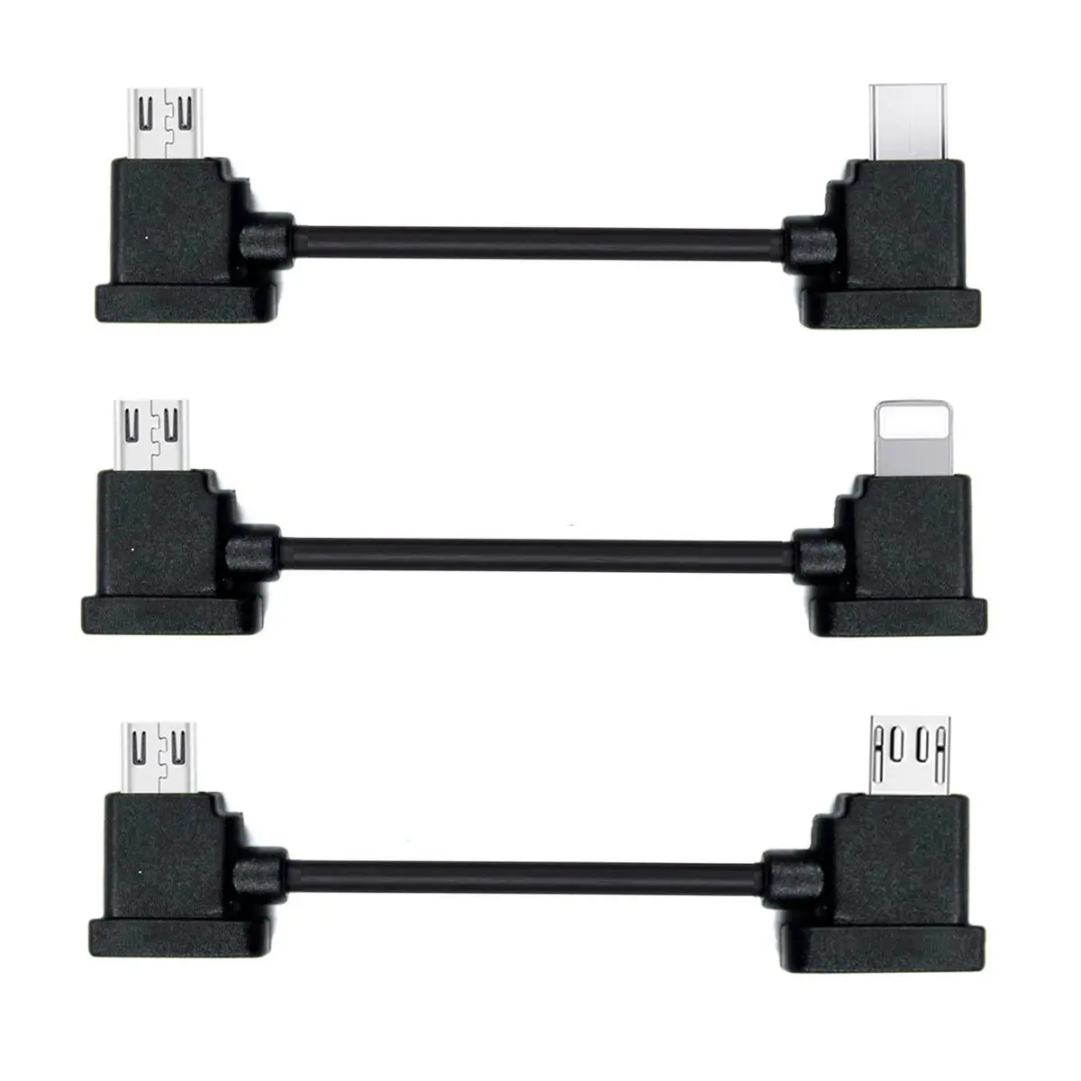 Micro & 8Pin & Type-C To Micro Usb Remote Controller Data Cable For Mavic Pro Platinum Mavic Park Rc Accessories 3Pcs/Set