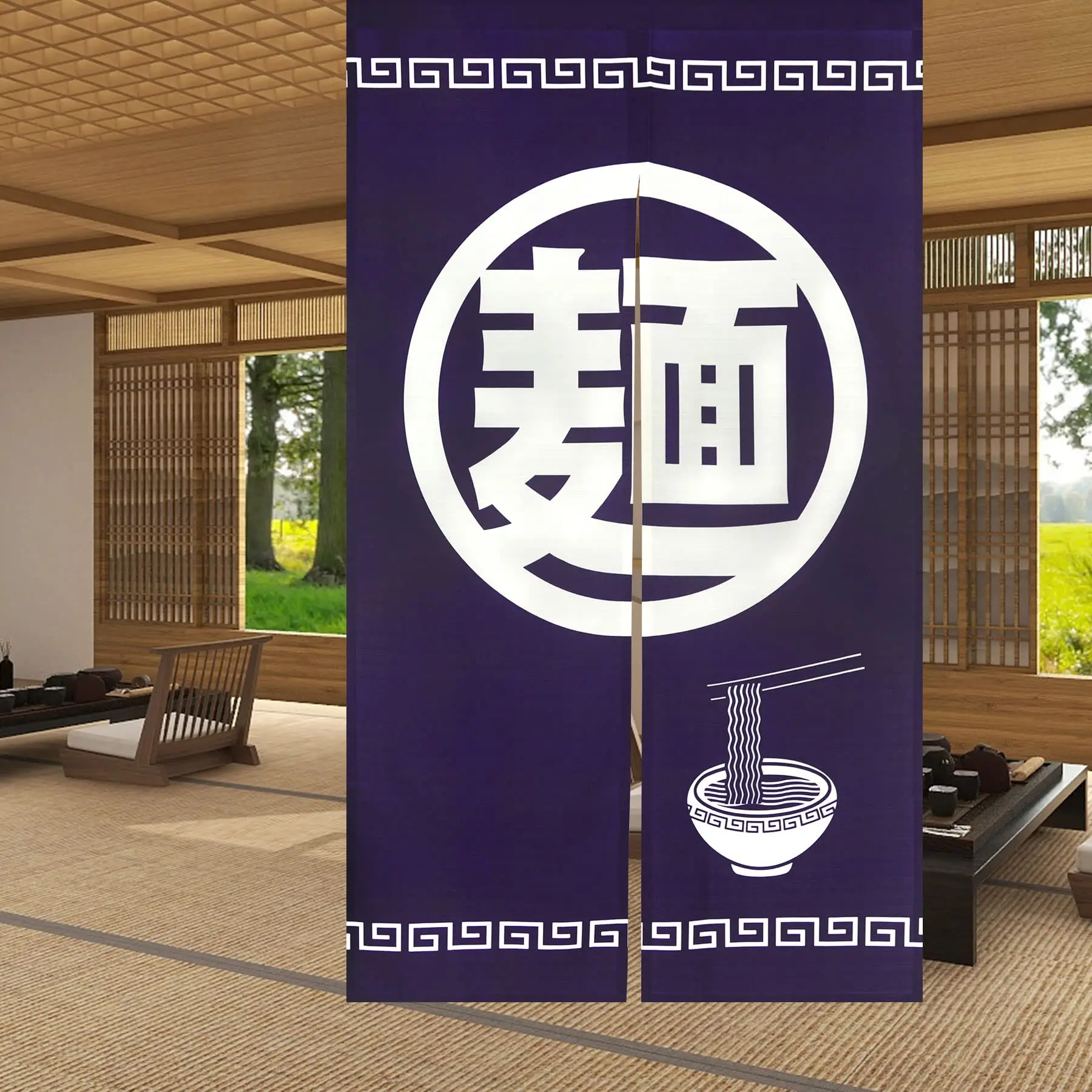 Japanese Noren Doorway Curtain Two Cats Bathing in Hot Spring Door Curtain Tapestry Entrance Feng Shui Door Curtain 4