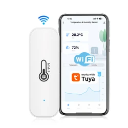 Smart Home WiFi Temperature & Humidity Sensor with Tuya APP Remote Monitoring (WiFi)