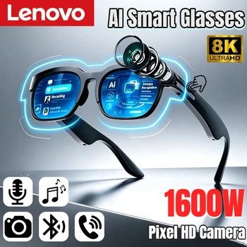 Occhiali Intelligenti Lenovo 2026 Nuovi con Traduzione AI, Conversazione Bluetooth, Registrazione e Ascolto Musica, Occhiali da Sole Smart per Uomini e Donne