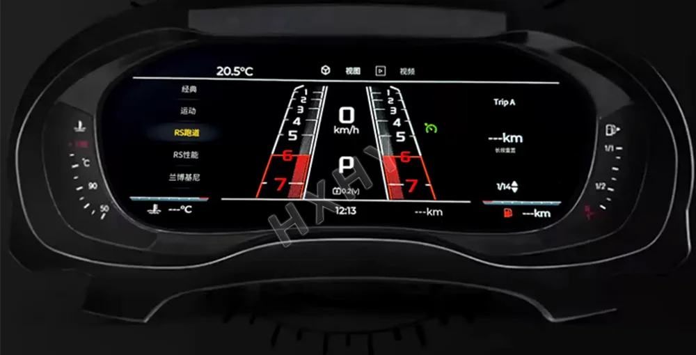 2025 최신형 자동차 디지털 계기판 LCD 속도계 대시보드 플레이어 (폭스바겐 VW 시로코 티구안 골프 6 GTI용)