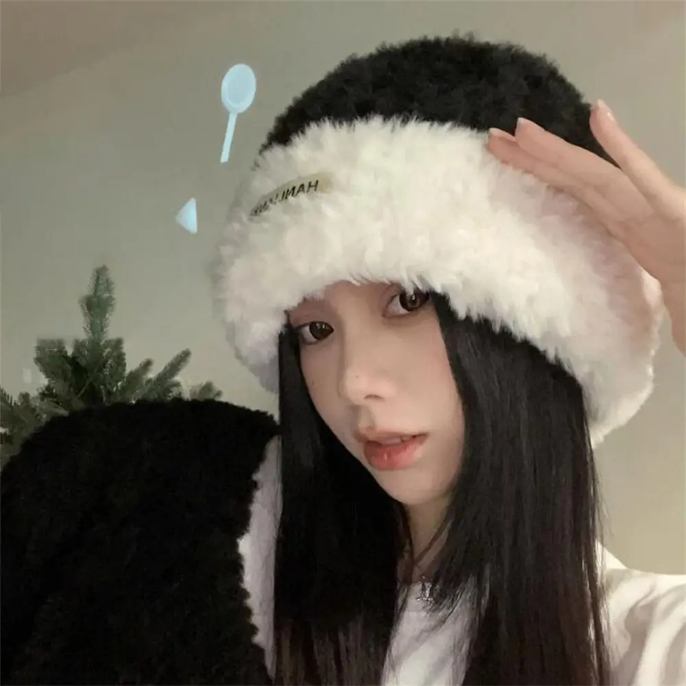 

Thickened Plush Hat Stylish Winter Warm Skullcap Beanie Hats Outdoor