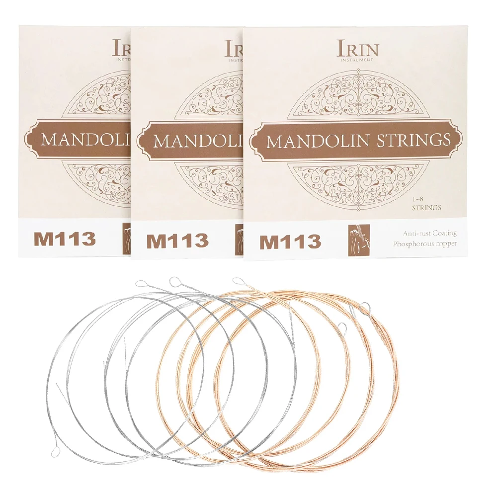 IRIN M113 Mandolin Strings Phosphor Copper Alloy Wound Mandolin Wire String G D A E Tone Accessories mandolin strings