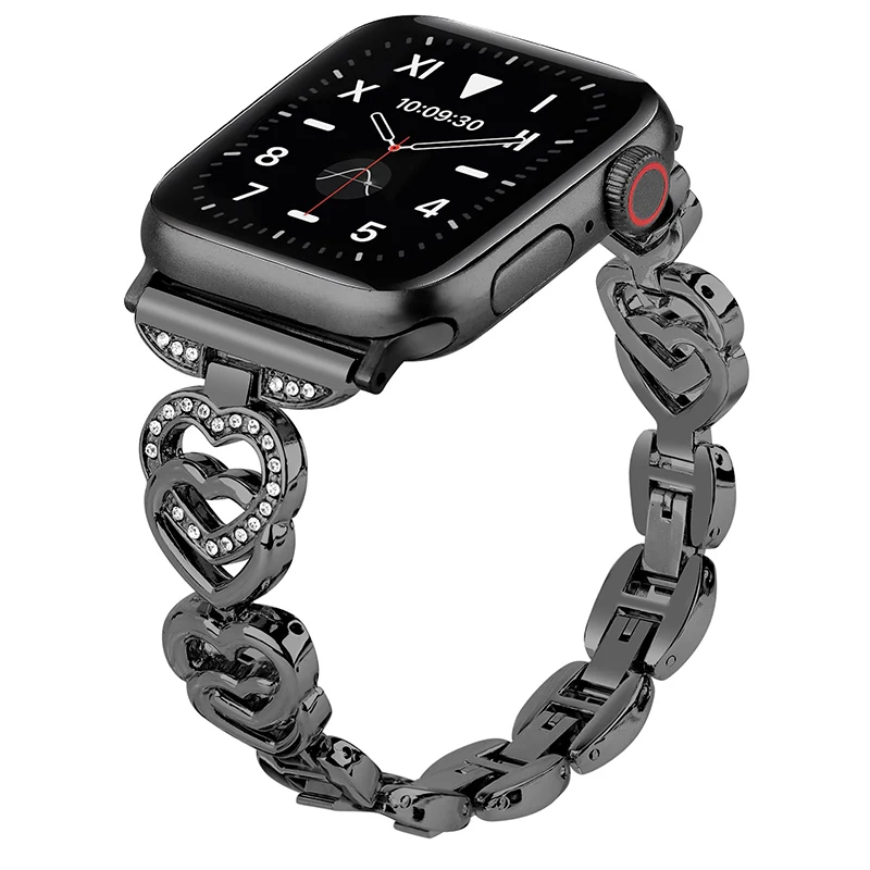 Elegant Diamond Metal Bracelet for Apple Watch - Women's Jewelry Strap